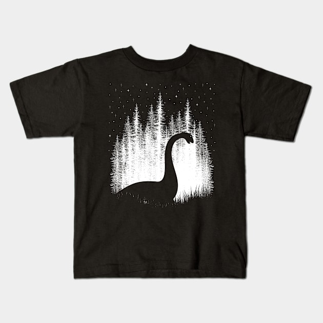 Loch Ness Monster Kids T-Shirt by Tesszero